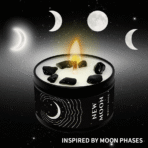 Peace & Calm Crystal Candle – Black Moon - Image 2