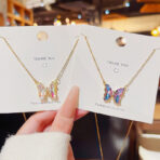 Luxury Butterfly Pendant Necklace 18K Gold Plated - Image 6