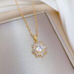 Geometric-Snowflake-Necklace-18k-gold-plated