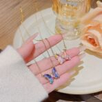 Luxury Butterfly Pendant Necklace 18K Gold Plated - Image 3