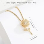 Sunflower-Zirconia-Pendant-Necklace
